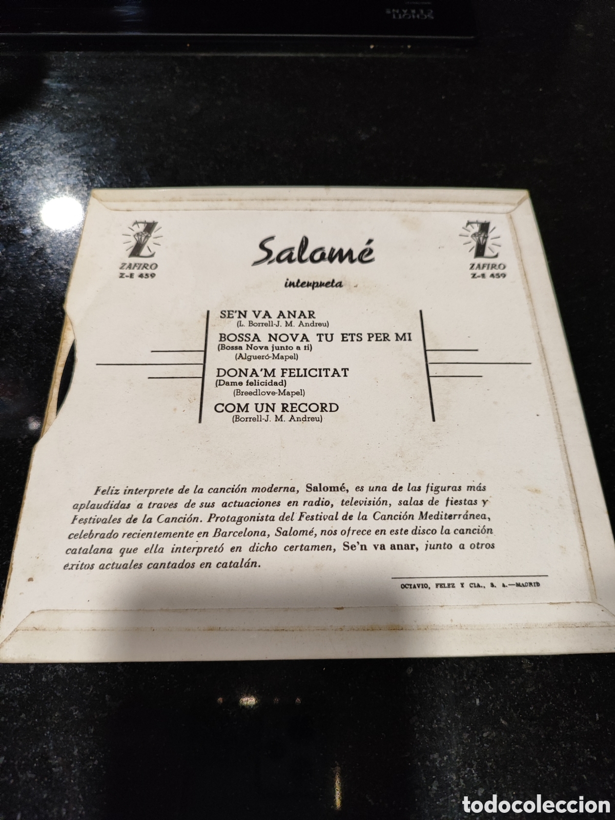 Discos de vinilo: Single Salom&eacute; - Foto 2