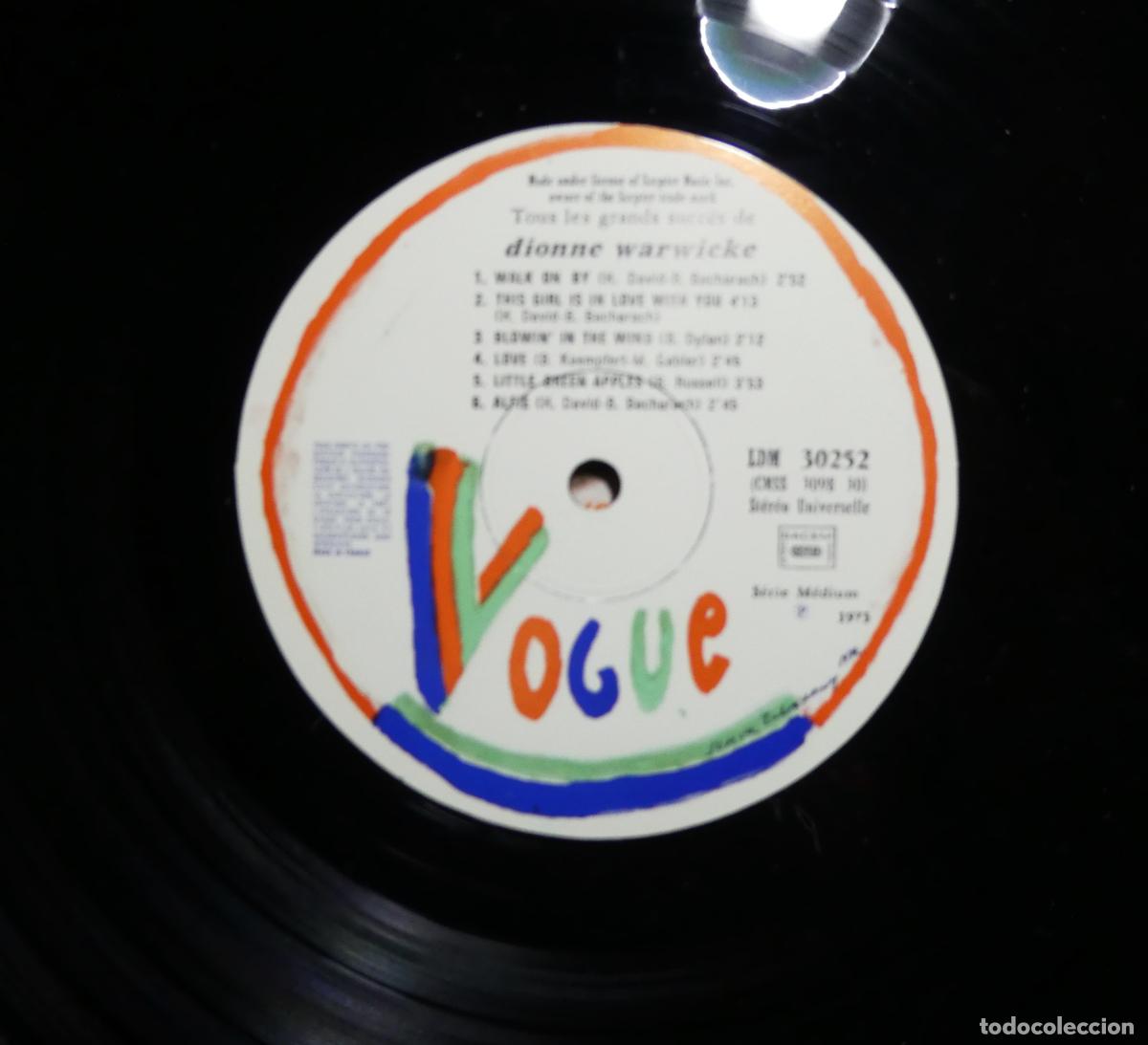 Discos de vinilo: Disco de vinilo Dionne Warwick -Grandes &eacute;xitos - Foto 3