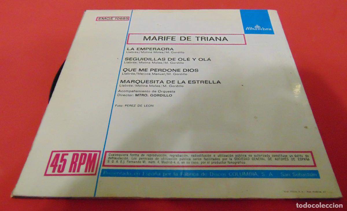 Discos de vinilo: MARIFE DE TRIANA - LA EMPERAORA - EP EDICION DE 1964 - Foto 3