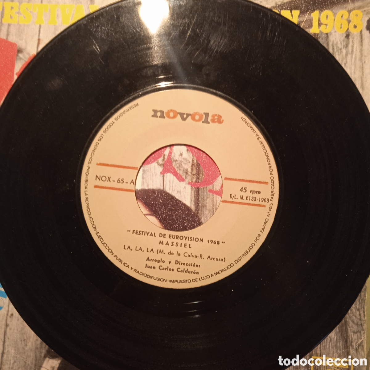 Discos de vinilo: Massiel Eurovisi&oacute;n 68 la la la - Foto 3