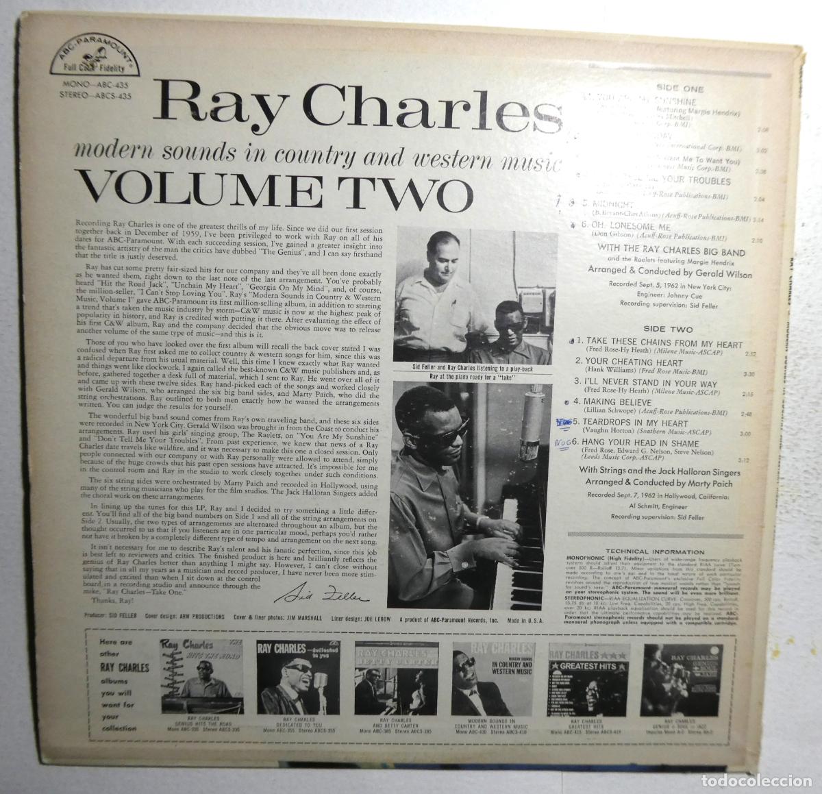 Discos de vinilo: Disco de vinilo Ray Charles. Volume two - Foto 2
