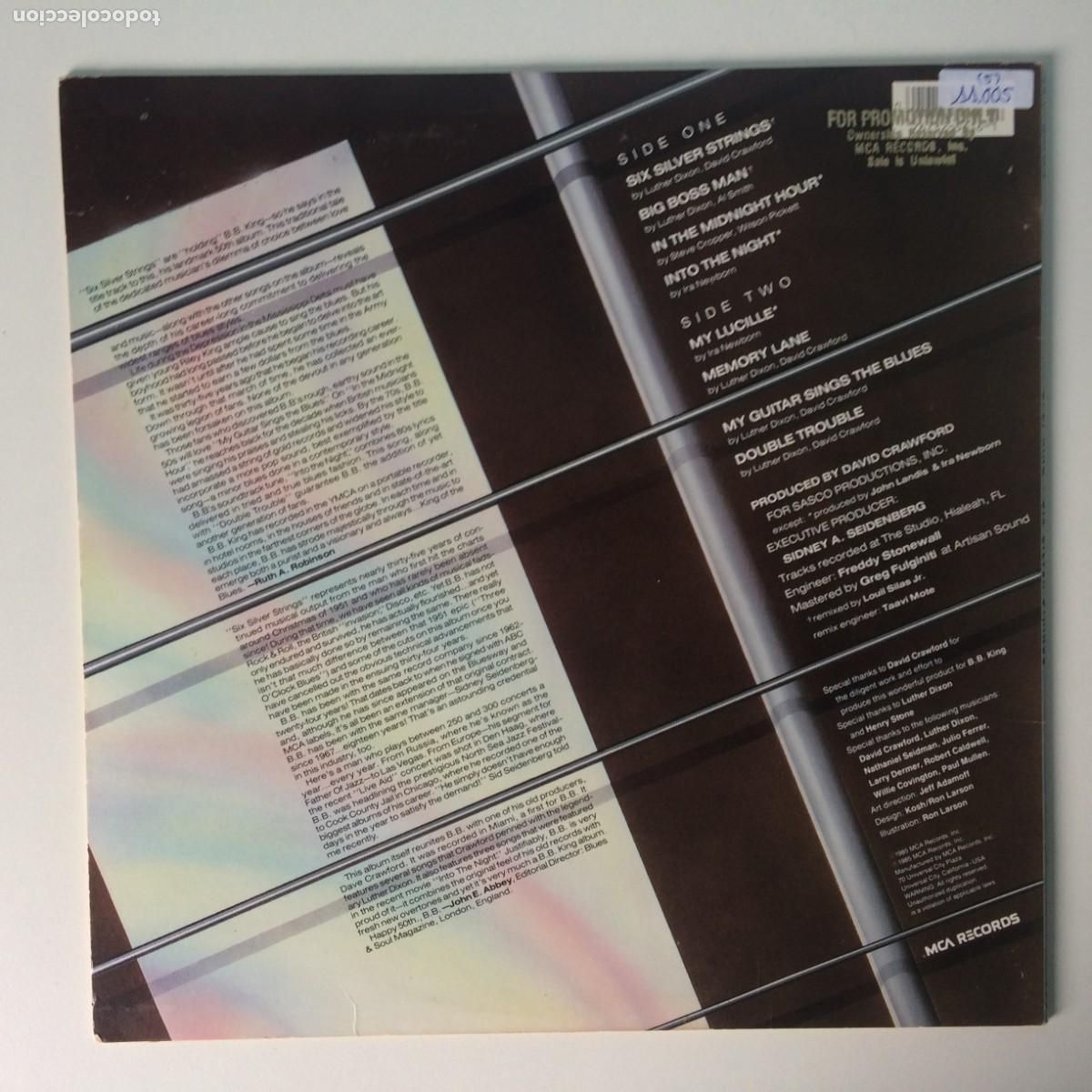 Discos de vinilo: B.B. King &lrm;&ndash; Six Silver Strings , USA 1985 MCA Records - Foto 2