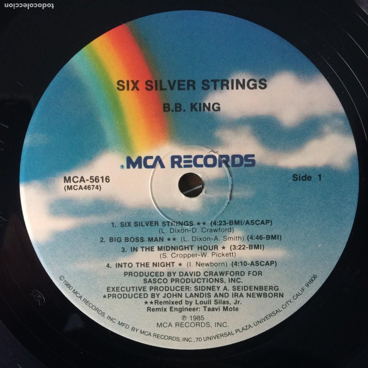 Discos de vinilo: B.B. King &lrm;&ndash; Six Silver Strings , USA 1985 MCA Records - Foto 3