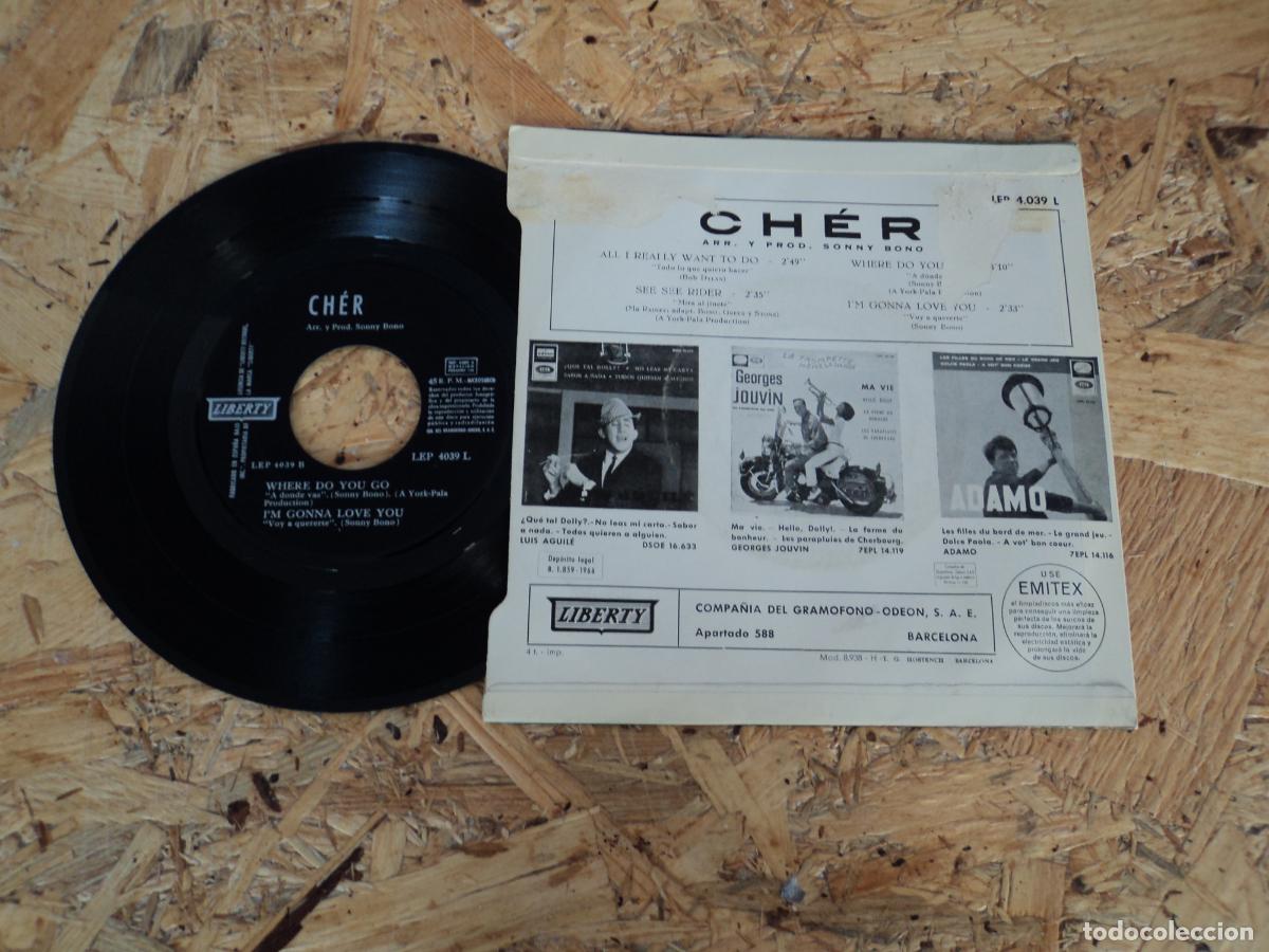 Discos de vinilo: CHER - ALL I REALLY WANT TO DO +3 - Foto 2
