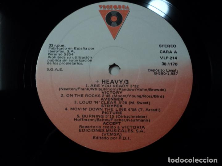 Discos de vinilo: HEAVY 3 - RECOPILATORIO (SPAIN 1987) - Foto 3