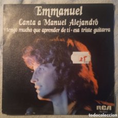 Discos de vinilo: EMMANUEL CANTA A MANUEL ALEJANDRO 1980, EXCELENTE ESTADO