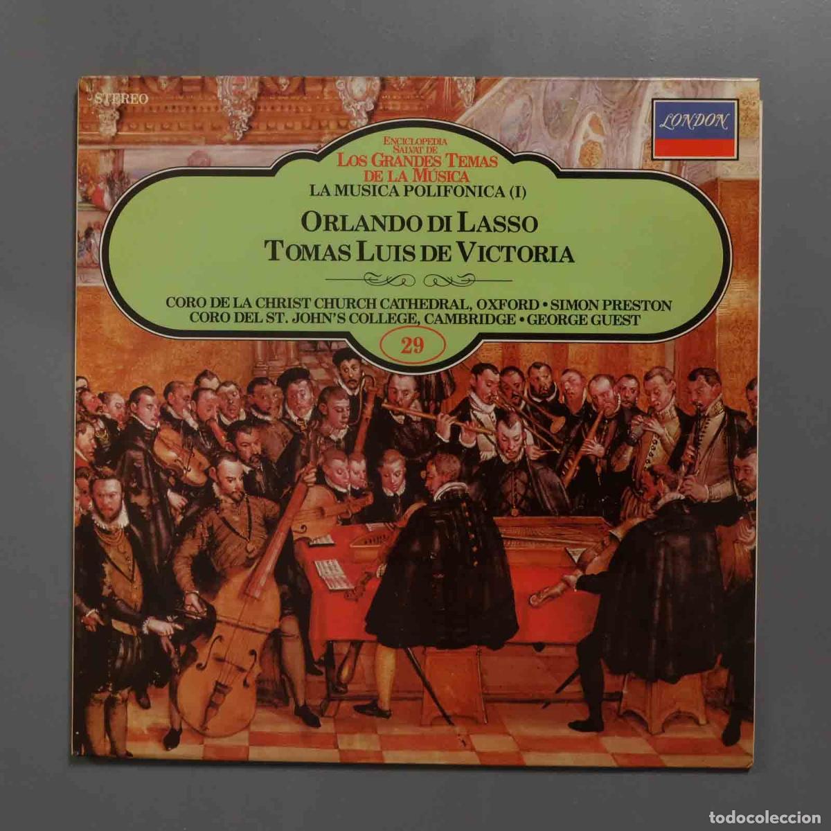 Discos de vinil: LP. DI LASSO VICTORIA 29. GRANDES COMPOSITORES. SALVAT