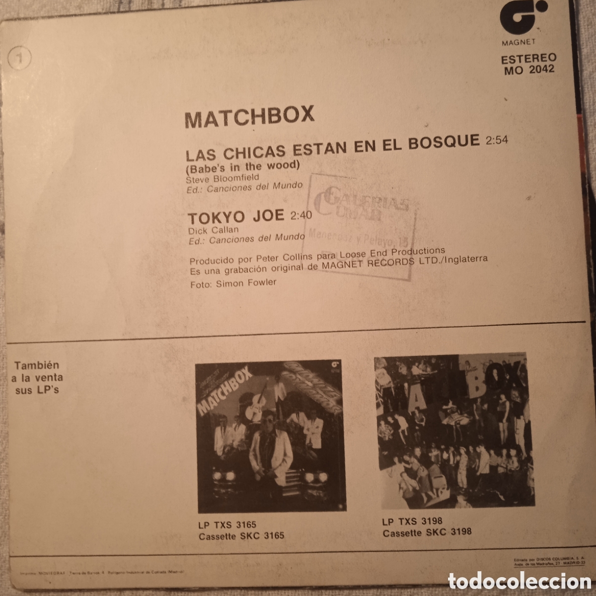 Discos de vinilo: Matchbox,las chicas est&aacute;n en el bosque,1981 - Foto 2