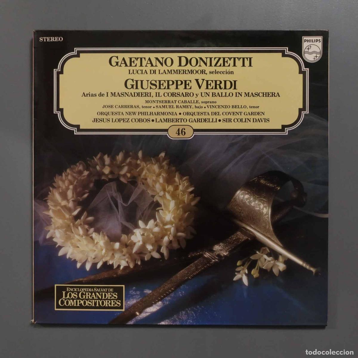 Discos de vinilo: LP. VERDI DONIZETTI 46. GRANDES COMPOSITORES. SALVAT