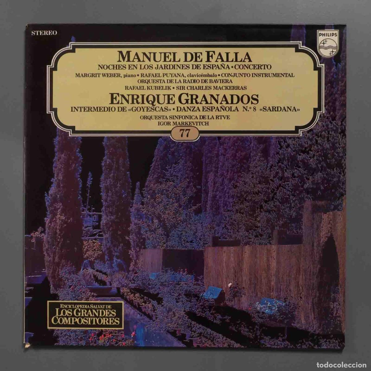 Disques de vinyle: LP. FALLA GRANADOS 77. GRANDES COMPOSITORES. SALVAT