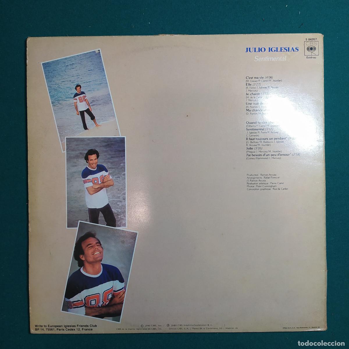 Discos de vinilo: Julio Iglesias &ndash; Sentimental - Foto 2