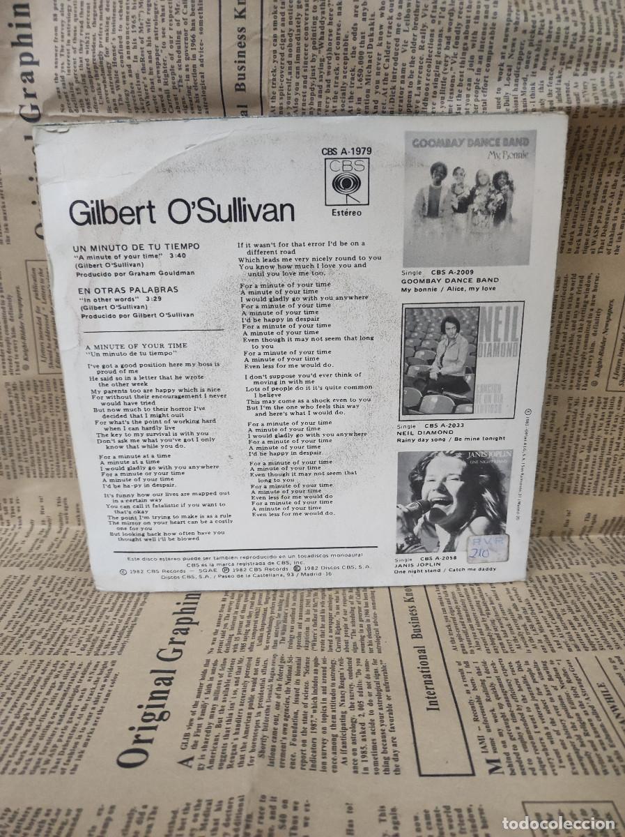 Discos de vinilo: Gilbert OSullivan &ndash; Un Minuto De Tu Tiempo - Foto 2