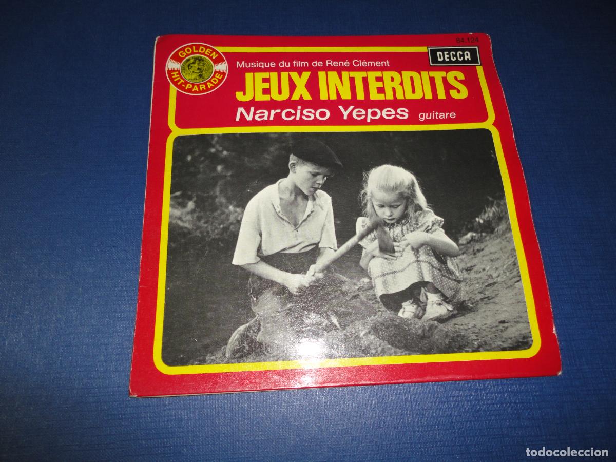 Discos de vinilo: Narciso Yepes &rdquo;Jeux Interdits&rdquo; Single. Decca. 1962 - Foto 1