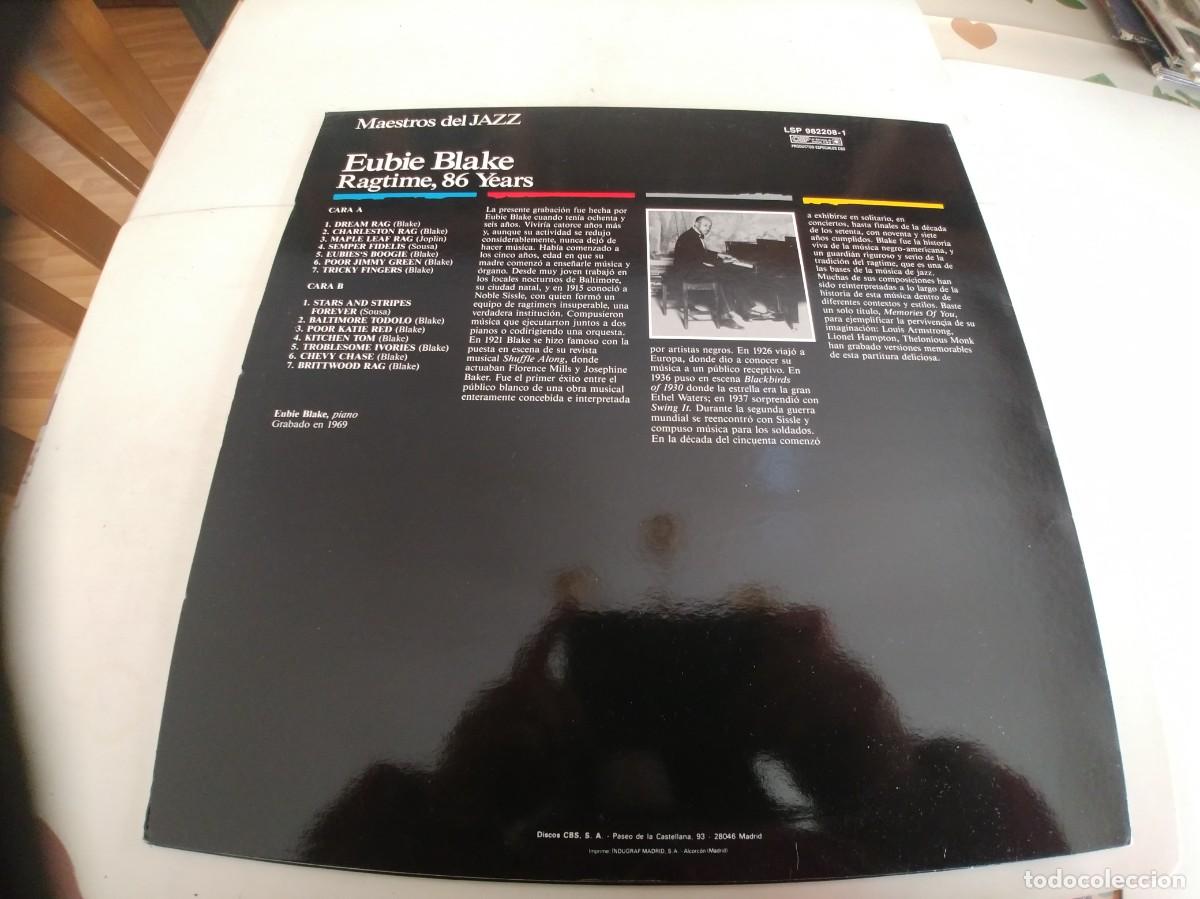 Discos de vinilo: EUBIE BLAKE-LP RAGTIME 86 YEARS - Foto 2