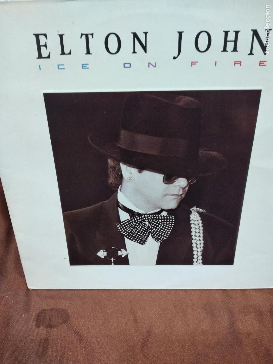 Discos de vinilo: ELTON JOHN - ICE ON FIRE - LP 1985 - Foto 1