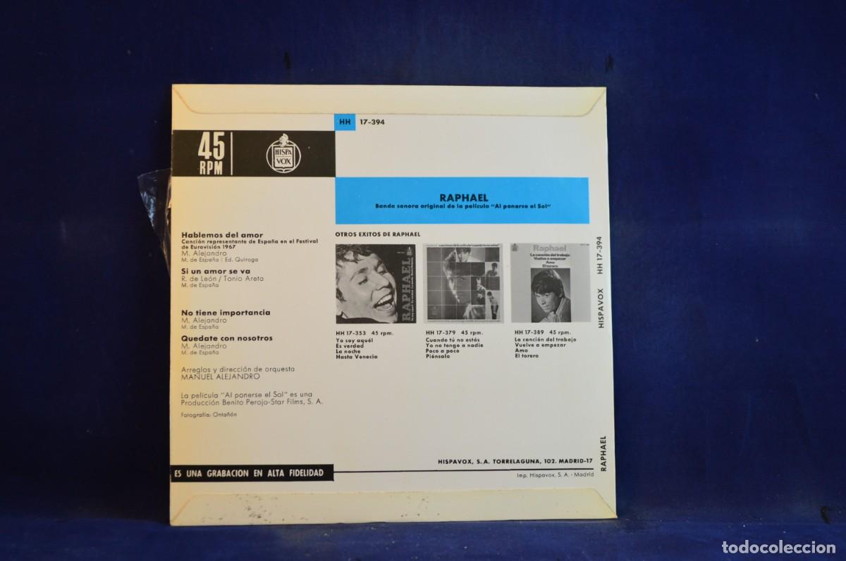 Discos de vinilo: RAPHAEL - HABLEMOS DEL AMORT - + 3 EP - Foto 1