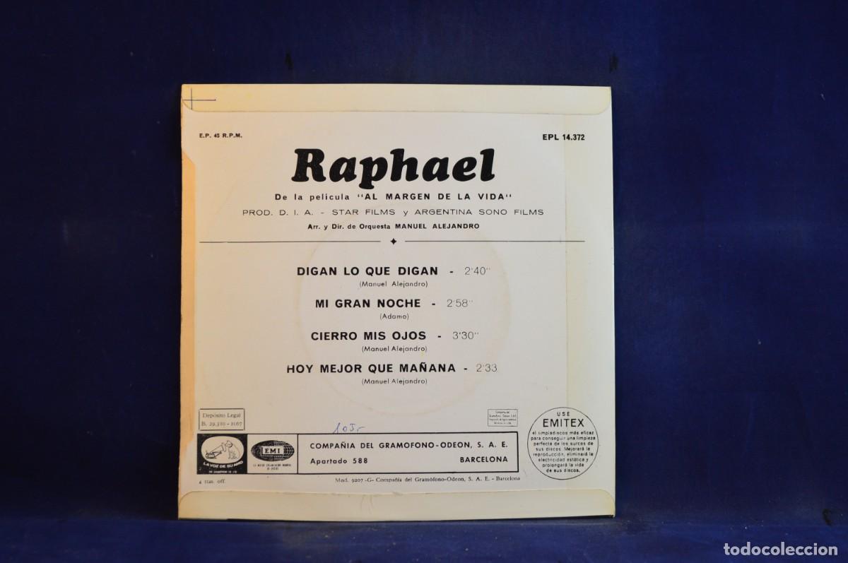Discos de vinilo: RAPHAEL - DIGAN LO QUE DIGAN - + 3 EP - Foto 2