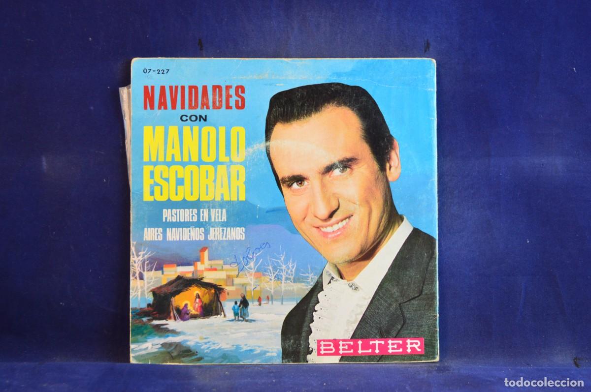 Discos de vinilo: MANOLO ESCOBAR - PASTORES EN VELA - Foto 2