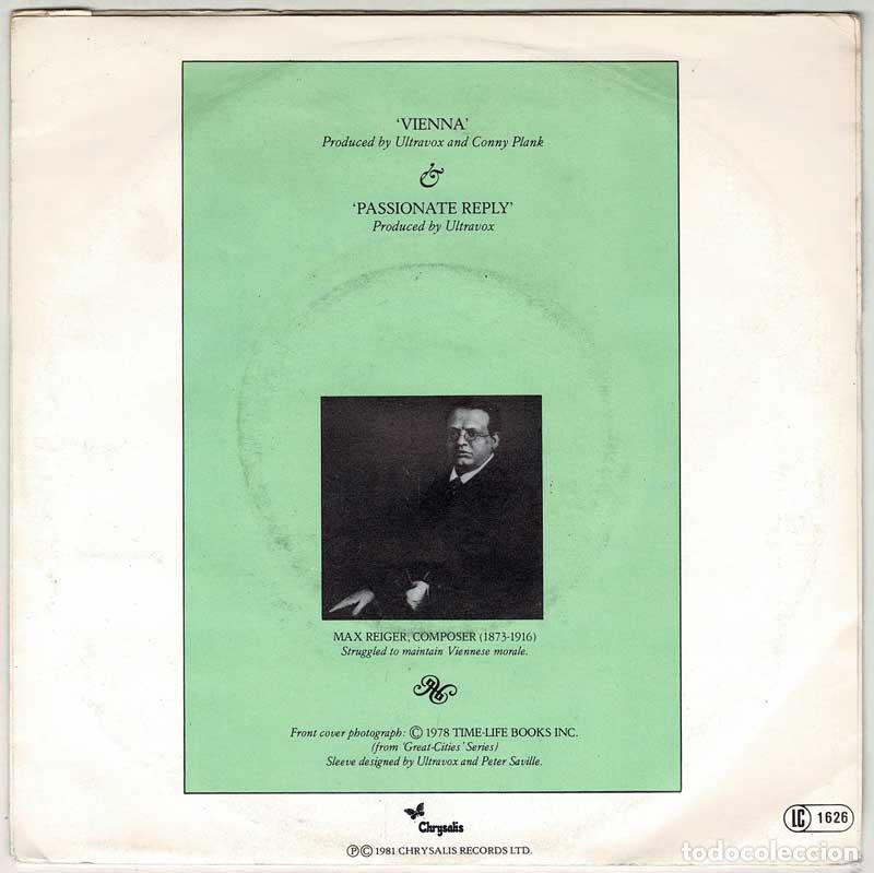 Discos de vinilo: Ultravox - Vienna / Passionate Reply. Single - Foto 2