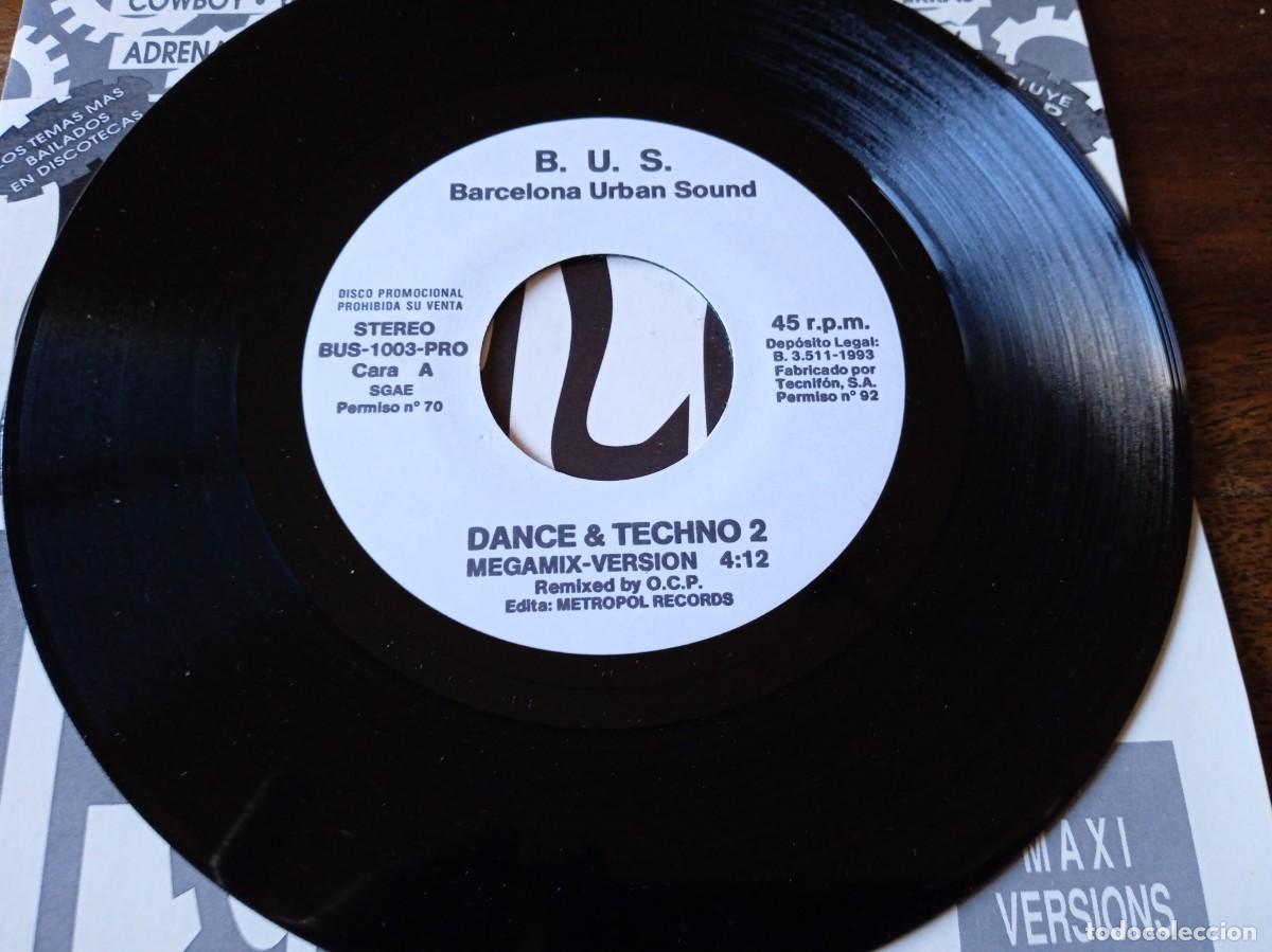 Discos de vinilo: Dance & Techno 2 - Megamix version - Single original B.U.S. 1993 Promo - Foto 2