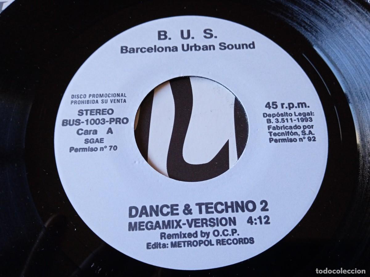 Discos de vinilo: Dance & Techno 2 - Megamix version - Single original B.U.S. 1993 Promo - Foto 3