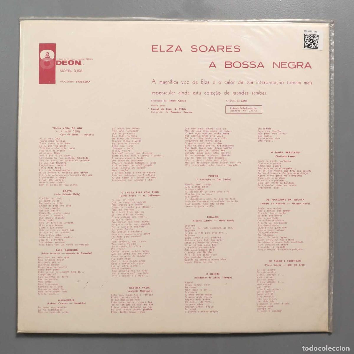 Discos de vinilo: LP. Elza Soares &ndash; A Bossa Negra - Foto 2