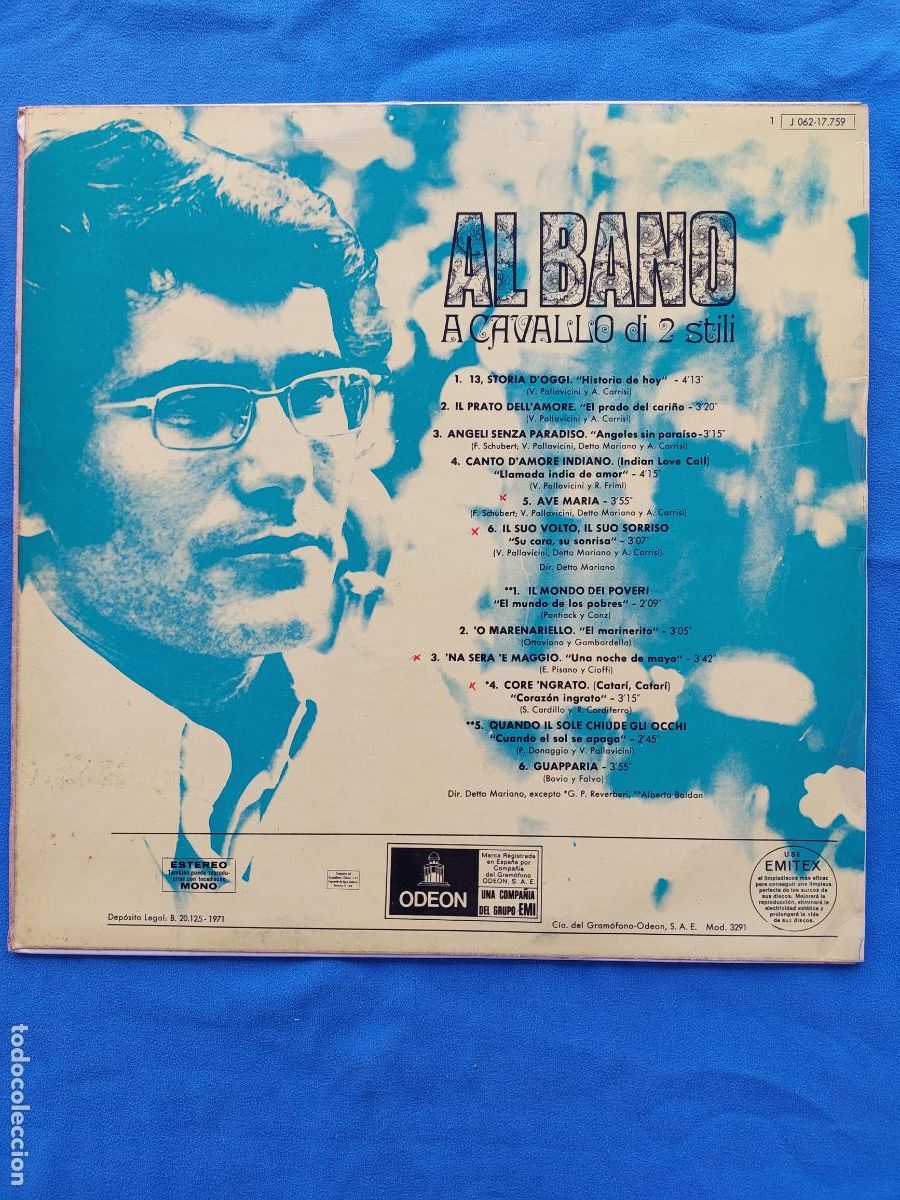 Discos de vinilo: ALBANO - A CAVALLO DI 2 STILI - Foto 3
