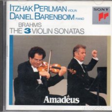 Discos de vinilo: ITZHAK PERLMAN, DANIEL BARENBOIM - BRAHMS* THE 3 VIOLIN SONATAS - CD,