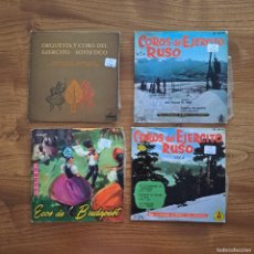 Discos de vinilo: LOTE 4 SINGLES ORQUESTA Y CORO EJERCITO SOVIETICO, ECOS DE BUDAPEST, COROS EJERCITO RUSO