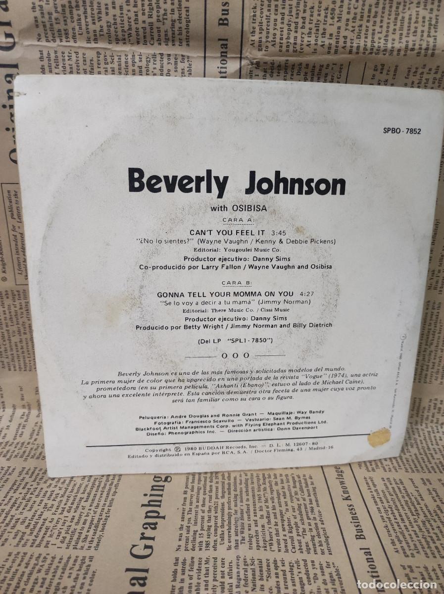 Discos de vinilo: Beverly Johnson &ndash; Cant You Feel It - Foto 2