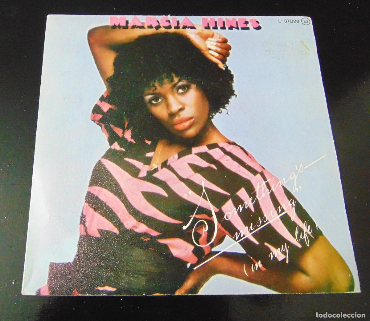 Discos de vinilo: MARCIA HINES - SOMETHINGS MISSING - SINGLE LOGO 1980 - Foto 2