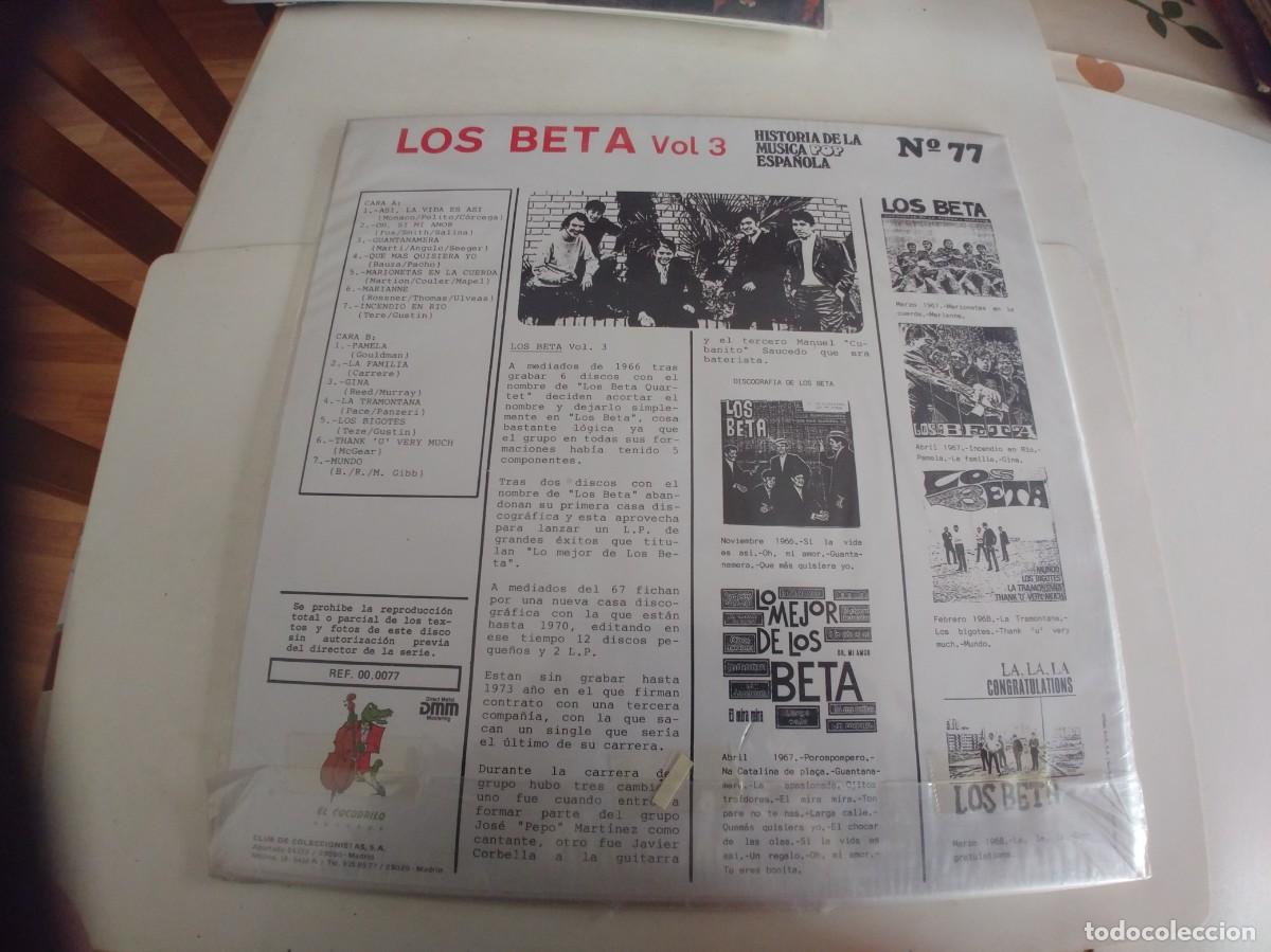 Discos de vinilo: LOS BETA QUARTET-LP VOL.3-NUEVO - Foto 2