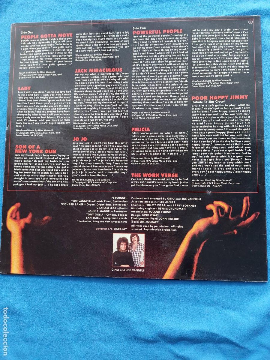 Discos de vinilo: POWERFUL PEOPLE - GINO VANNELLI - Foto 3