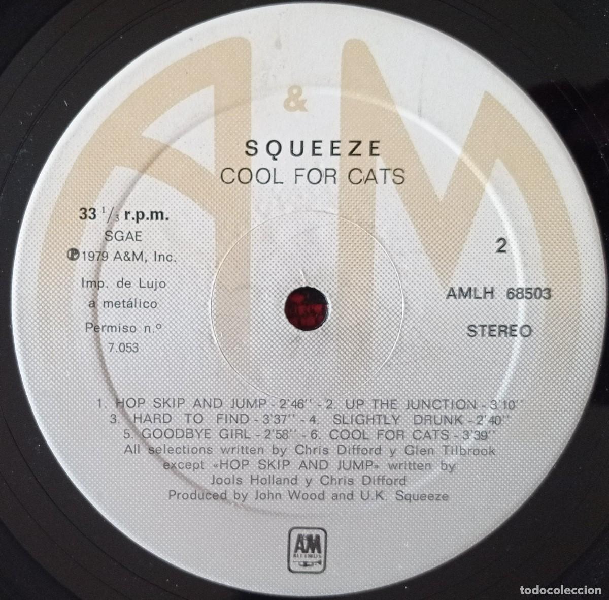 Discos de vinilo: SQUEEZE ** Cool For Cats ** VINILO LP ORIGINAL 1979 - Foto 4