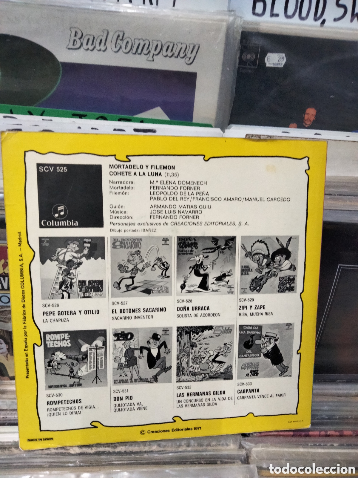 Discos de vinilo: Mortadelo y Filem&oacute;n cohete a la luna aduana - Foto 2