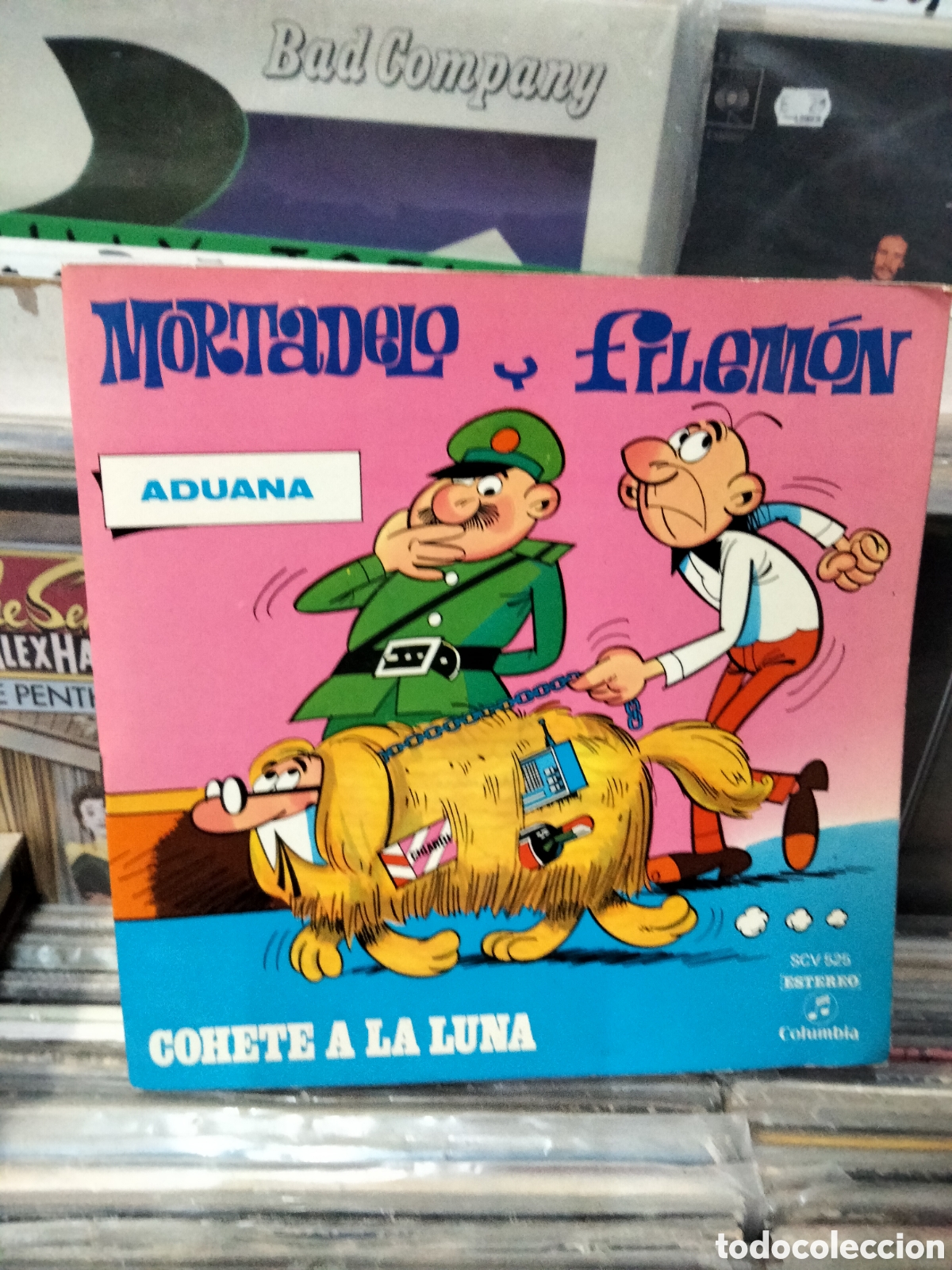 Discos de vinilo: Mortadelo y Filem&oacute;n cohete a la luna aduana - Foto 1