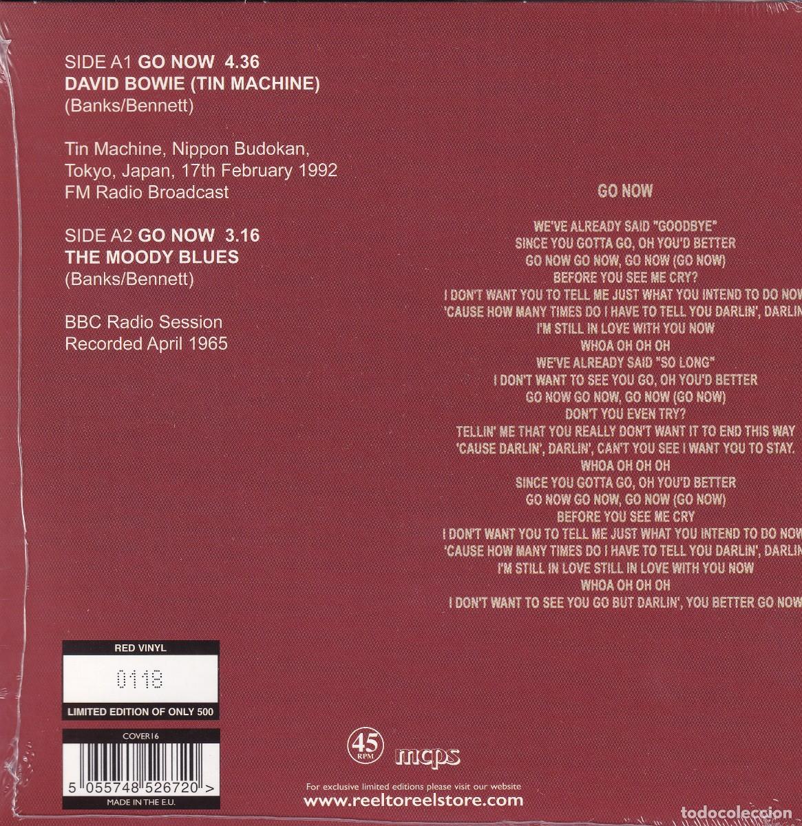 Discos de vinilo: Tin Machine (David Bowie) - Go Now (ed. limitada, numerada) (precintado) - Foto 2