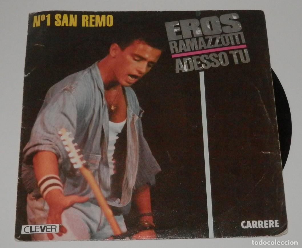 Discos de vinilo: DISCO SINGLE DE VINILLO DE EROS RAMAZZOTTI - Foto 1
