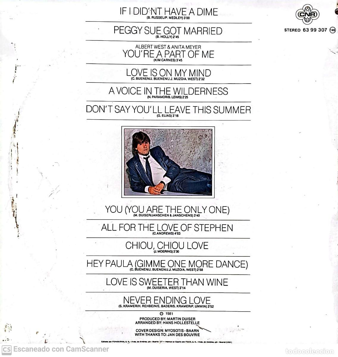 Discos de vinilo: Albert West &lrm;&ndash; A Part Of Me - Foto 2