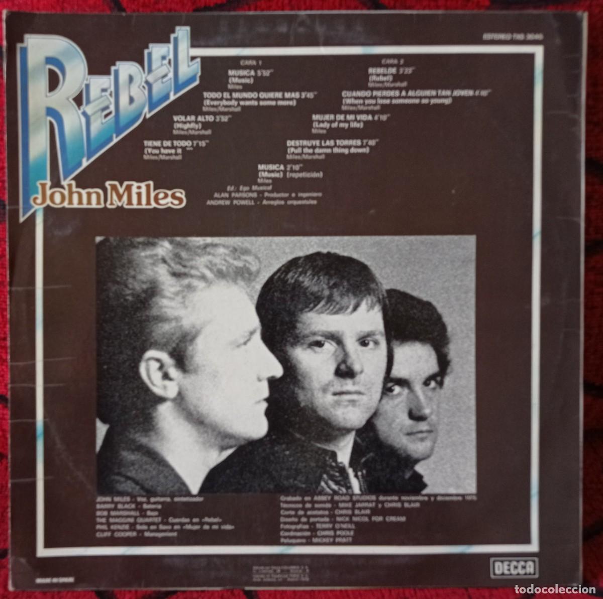 Discos de vinilo: JOHN MILES ** Rebel ** VINILO LP ORIGINAL 1976 - Foto 2