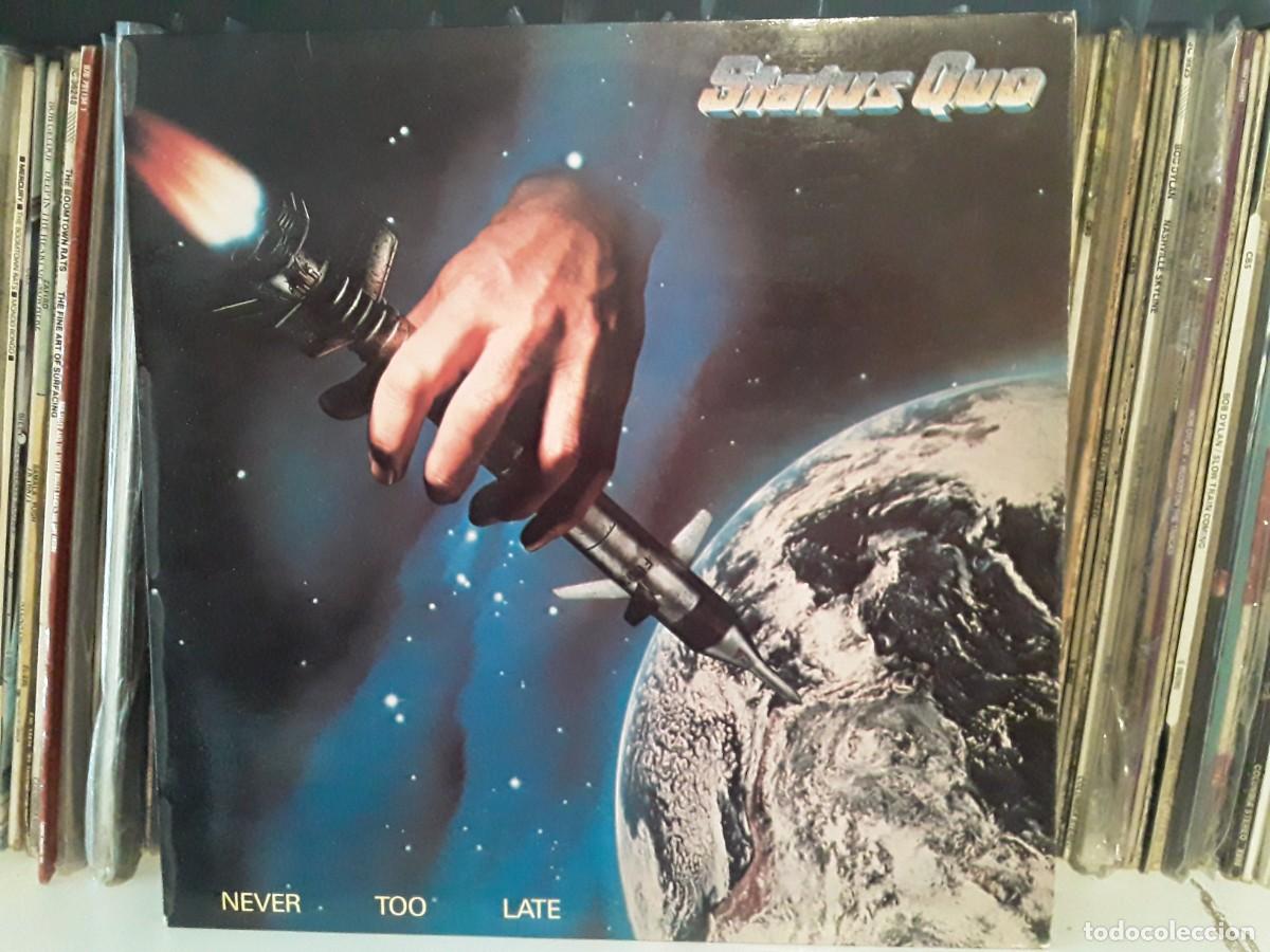 Discos de vinilo: Status Quo &lrm;&ndash; Never Too Late - lp edic. spain 1981 - Foto 1