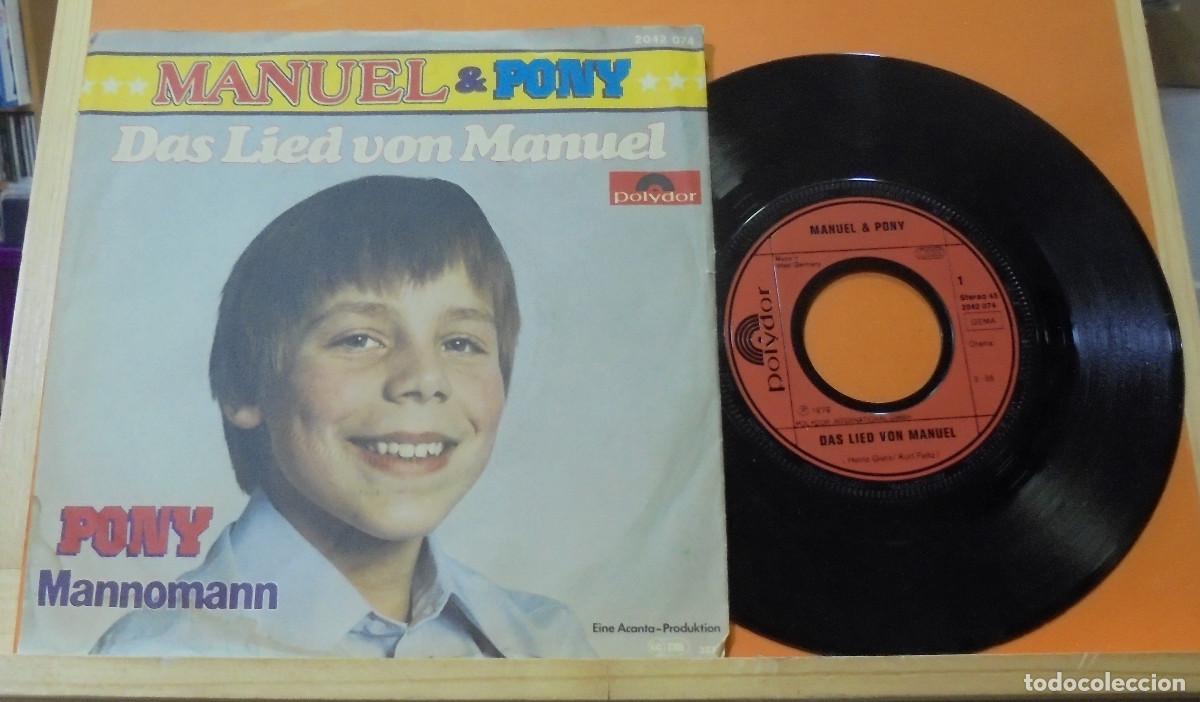 Discos de vinilo: Manuel & Pony, Das lied von Manuel / Mannomann. Polydor 1979 -- Single - Foto 1