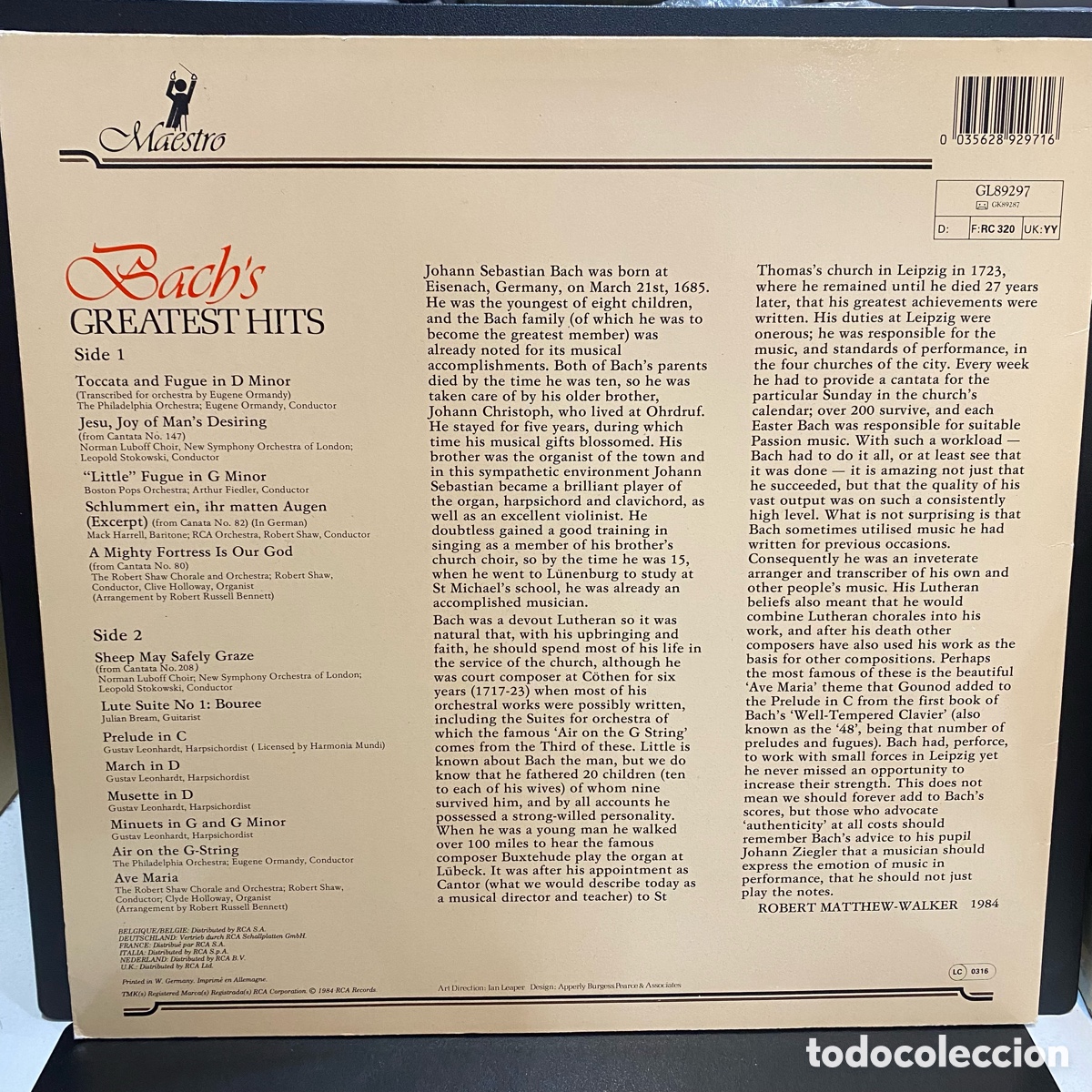 Discos de vinilo: Bach - Bachs Greatest Hits (LP, Comp) - Foto 2