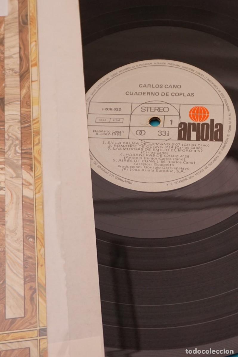 Discos de vinilo: LP - CARLOS CANO - CUADERNO DE COPLAS - Foto 3