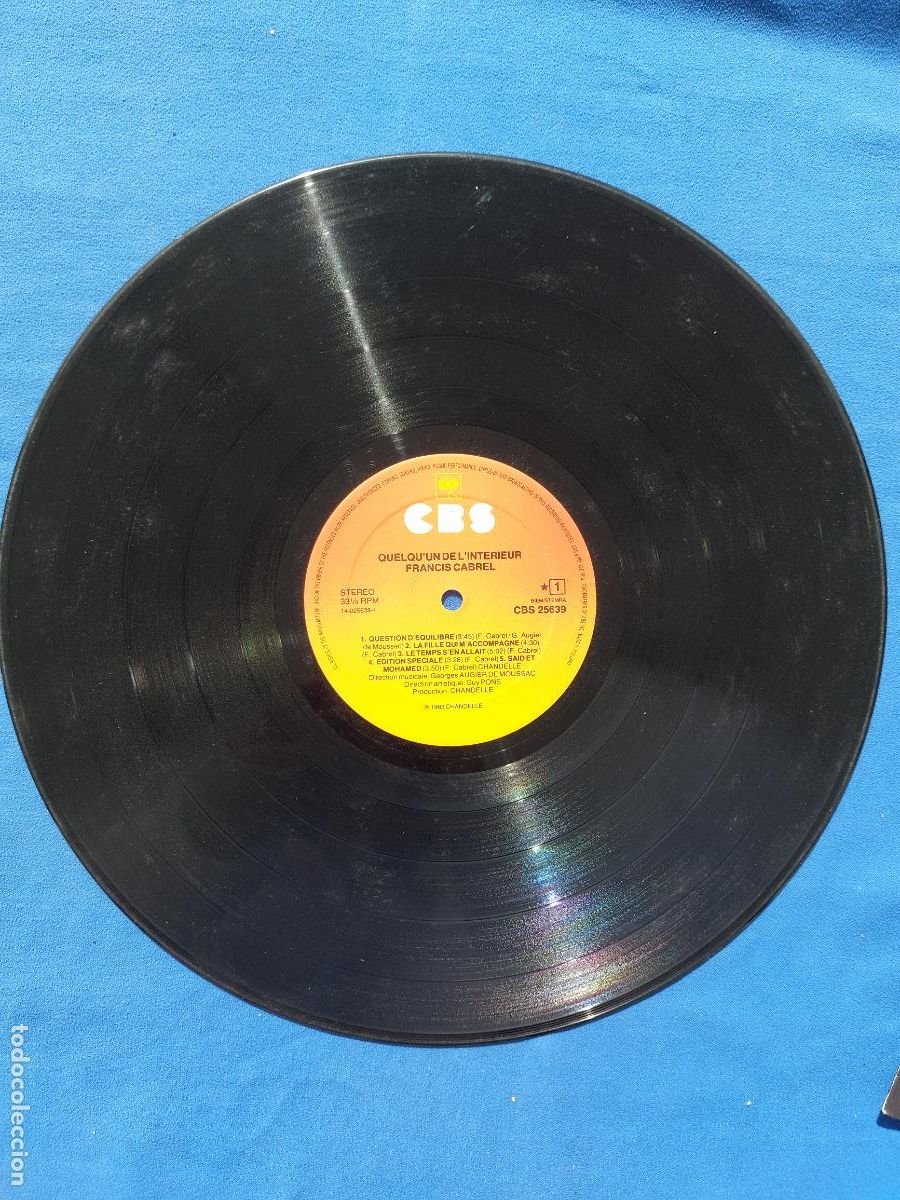Discos de vinilo: FRANCIS CABREL - QUELQUUN DE LINTERIEUR - Foto 2