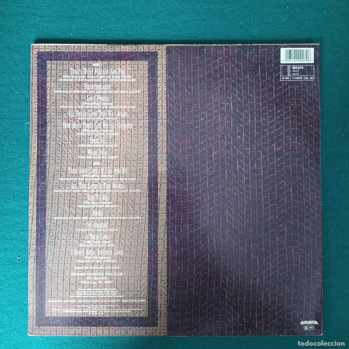 Discos de vinilo: Dionne Warwick &ndash; Greatest Hits 1979-1990 - Foto 2