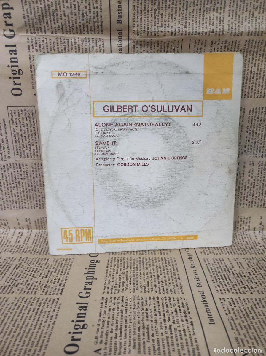 Discos de vinilo: Gilbert OSullivan &ndash; Alone Again (Naturally) / Save It - Foto 2