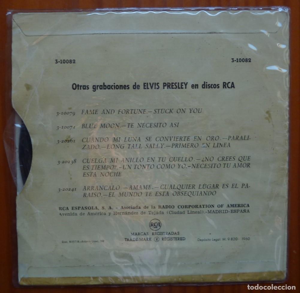 Discos de vinilo: ELVIS PRESLEY / ITS NOW OR NEVER / 1960 / SINGLE - Foto 2