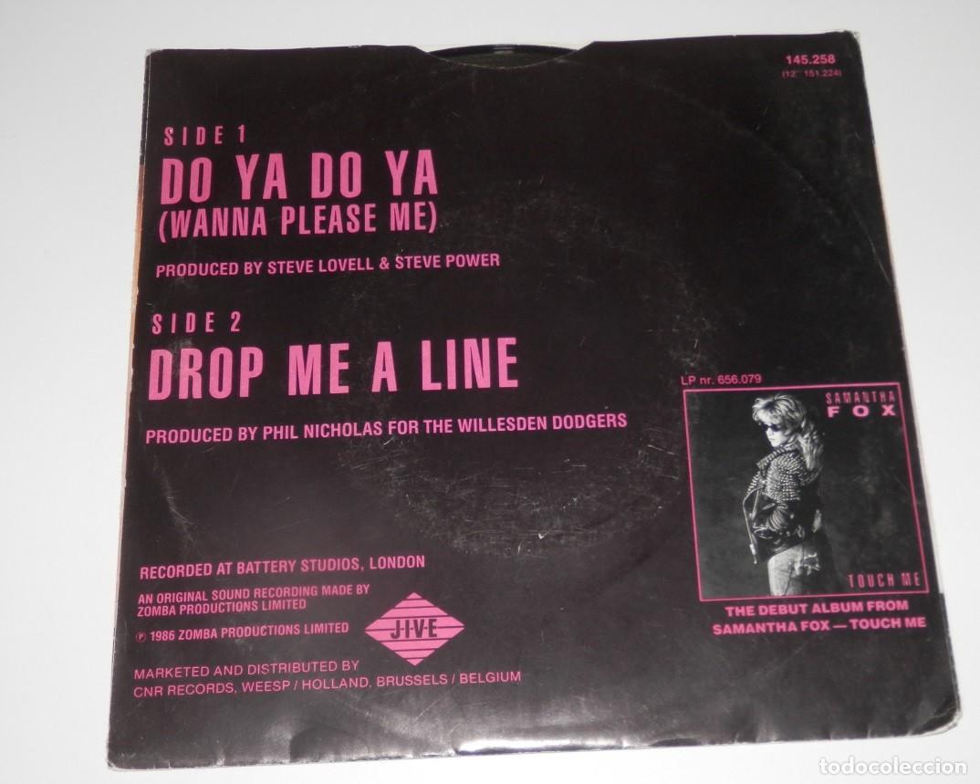 Discos de vinilo: DISCO SINGLE DE VINILLO DE SAMANTA FOX - Foto 2