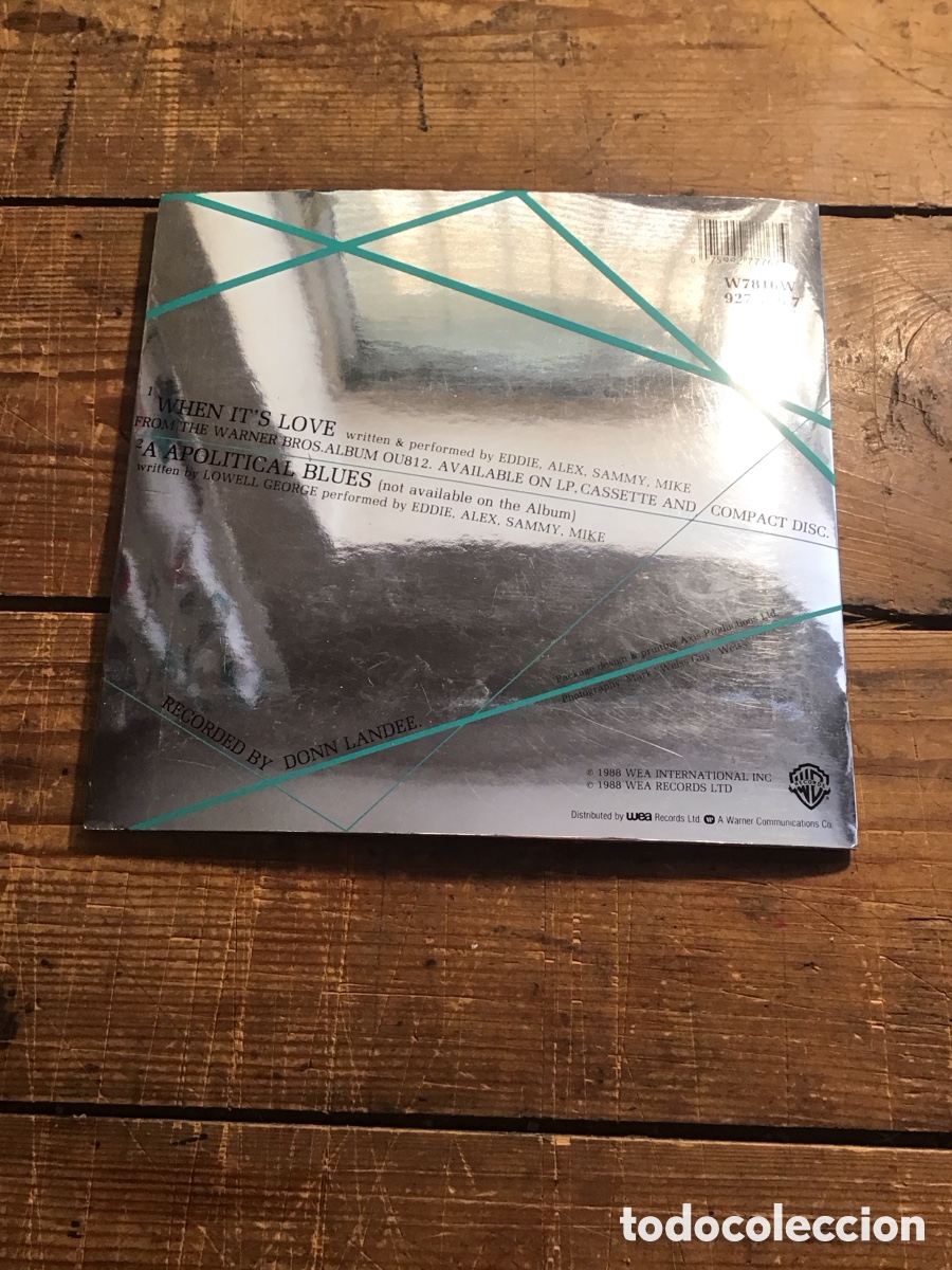 Discos de vinilo: VAN HALEN when it&rsquo;s love edicion limitada - Foto 6